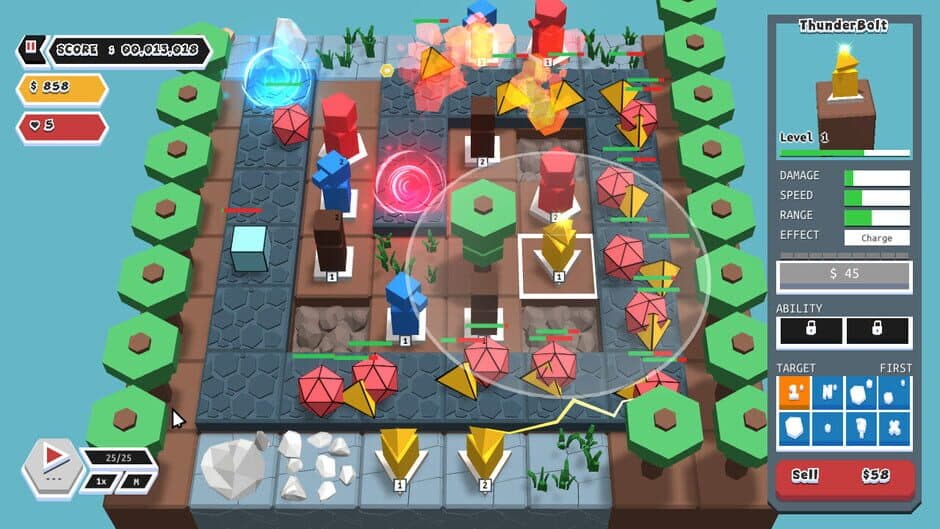Скриншот 2 из Polygons Tower Defense