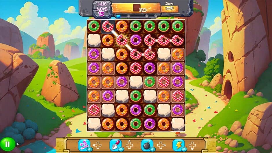 Скриншот 1 из Magic Donut Adventure: Line Match 3 Puzzle