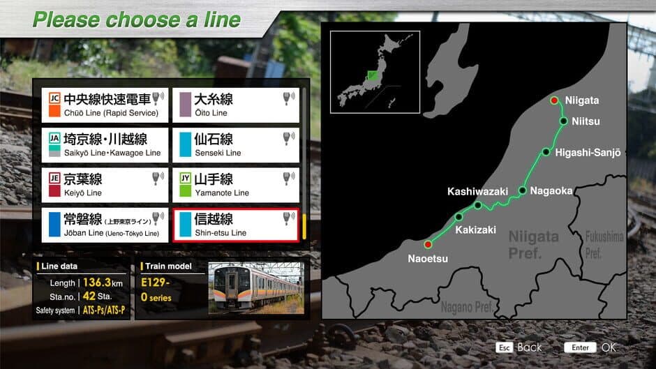 Скриншот 2 из JR EAST Train Simulator: Shin-etsu Line (Naoetsu to Niigata) E129-0 series