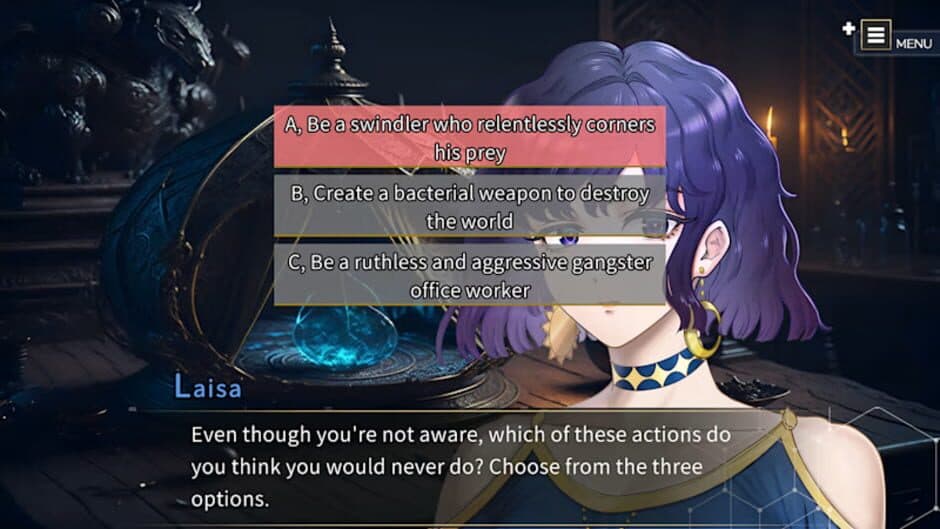 Скриншот 1 из Angel Whisper: The Suspense Visual Novel Left Behind by a Game Creator.