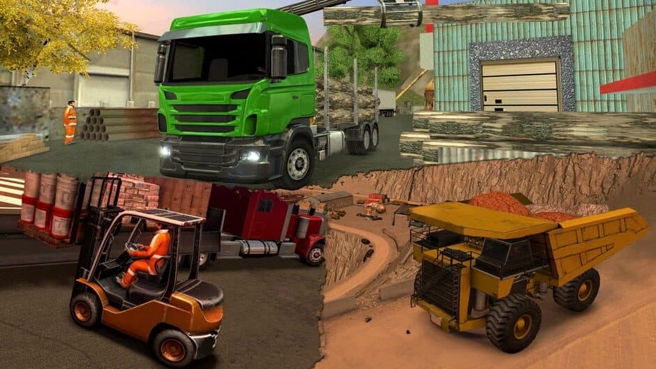 Скриншот 4 из Big Vehicle Simulator Games Bundle: Truck Farming Flight Construction Bus Ship