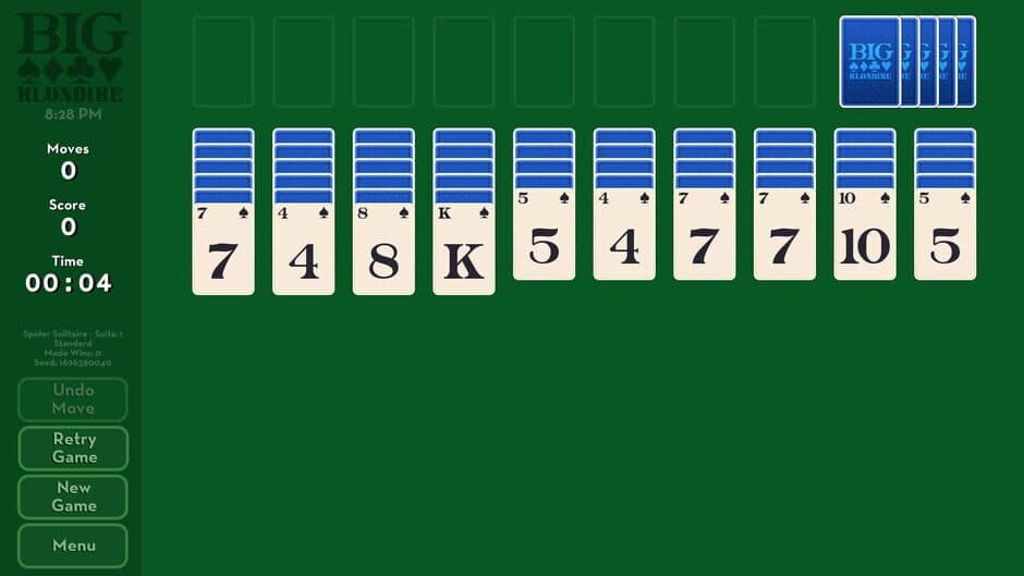 Скриншот 1 из Big Klondike: Spider Solitaire