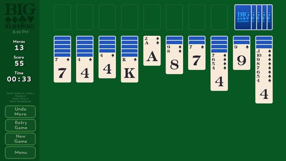 Скриншот 2 из Big Klondike: Spider Solitaire