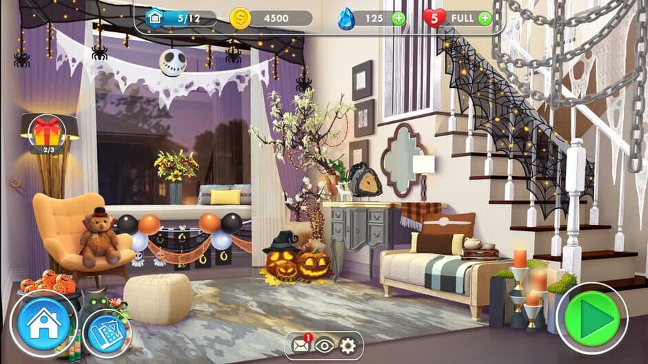 Скриншот 1 из Home Designer Makeover Blast: Halloween