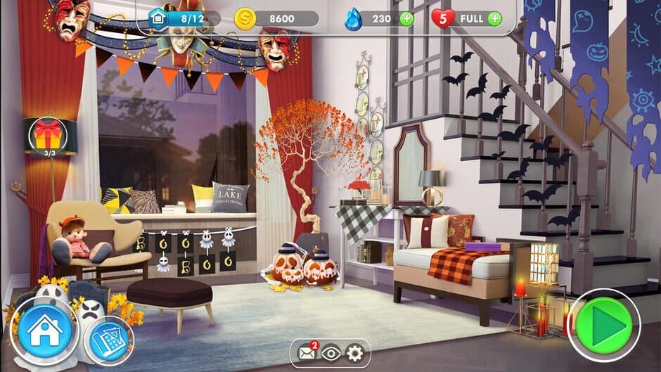 Скриншот 3 из Home Designer Makeover Blast: Halloween