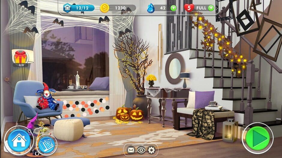 Скриншот 4 из Home Designer Makeover Blast: Halloween