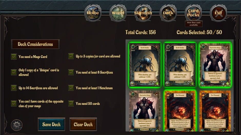 Скриншот 8 из Elemental Wizards TCG
