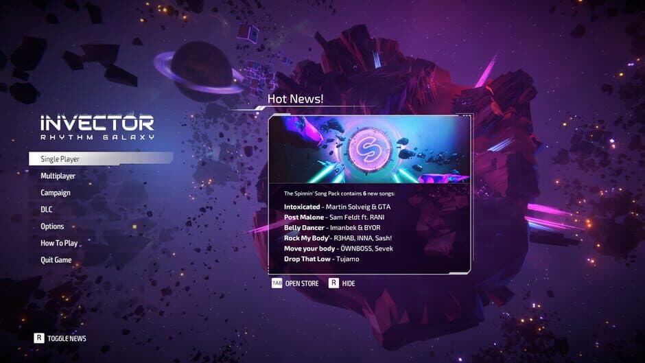 Скриншот 1 из Invector: Rhythm Galaxy - Spinnin' Song Pack