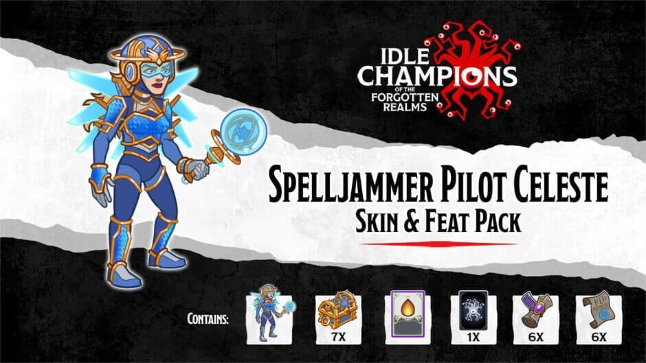 Скриншот 1 из Idle Champions: Spelljammer Pilot Celeste Skin & Feat Pack