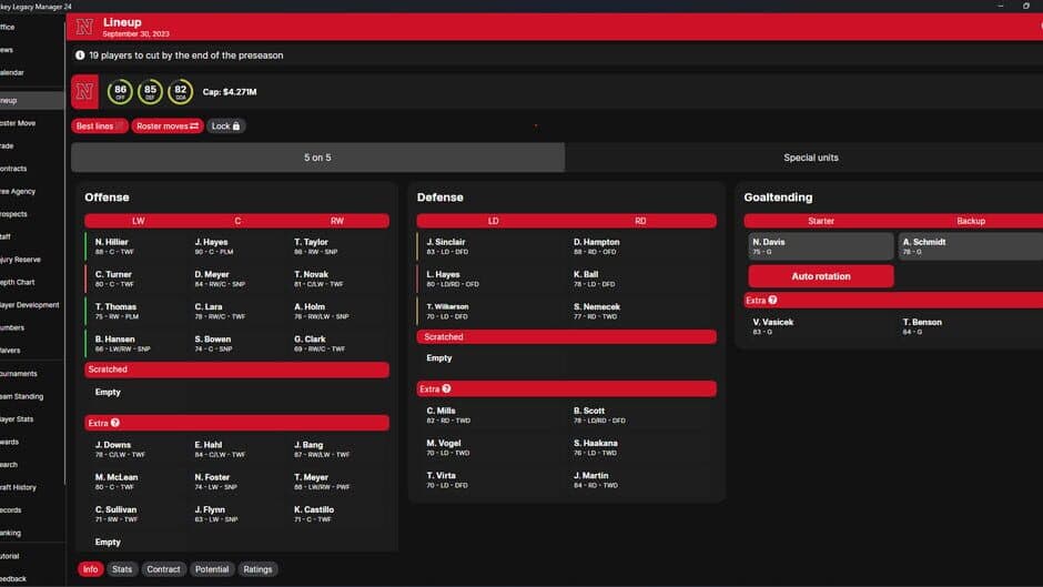 Скриншот 10 из Hockey Legacy Manager 24