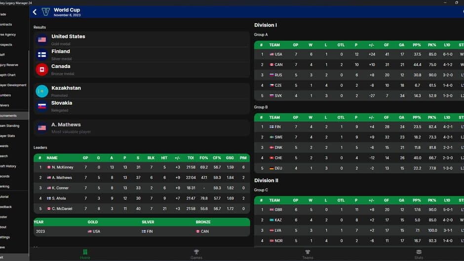 Скриншот 7 из Hockey Legacy Manager 24