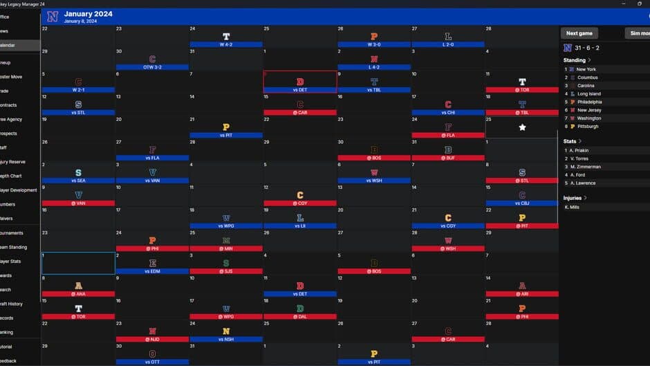 Скриншот 1 из Hockey Legacy Manager 24
