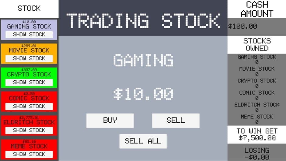 Скриншот 1 из Simple Stock Trading Simulator