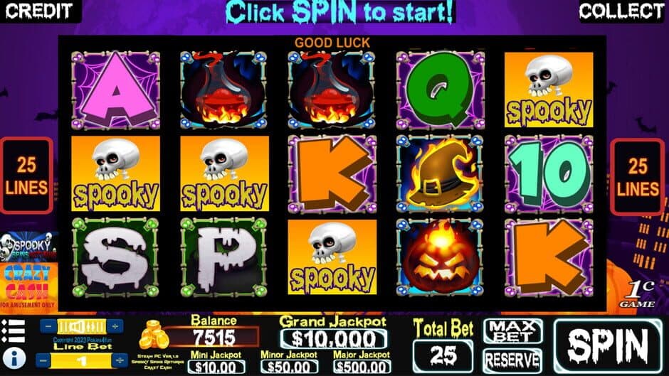 Скриншот 2 из Spooky Spins Returns: Crazy Cash Edition - Slots