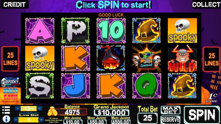 Скриншот 3 из Spooky Spins Returns: Crazy Cash Edition - Slots