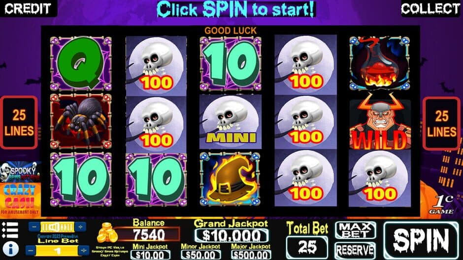 Скриншот 4 из Spooky Spins Returns: Crazy Cash Edition - Slots