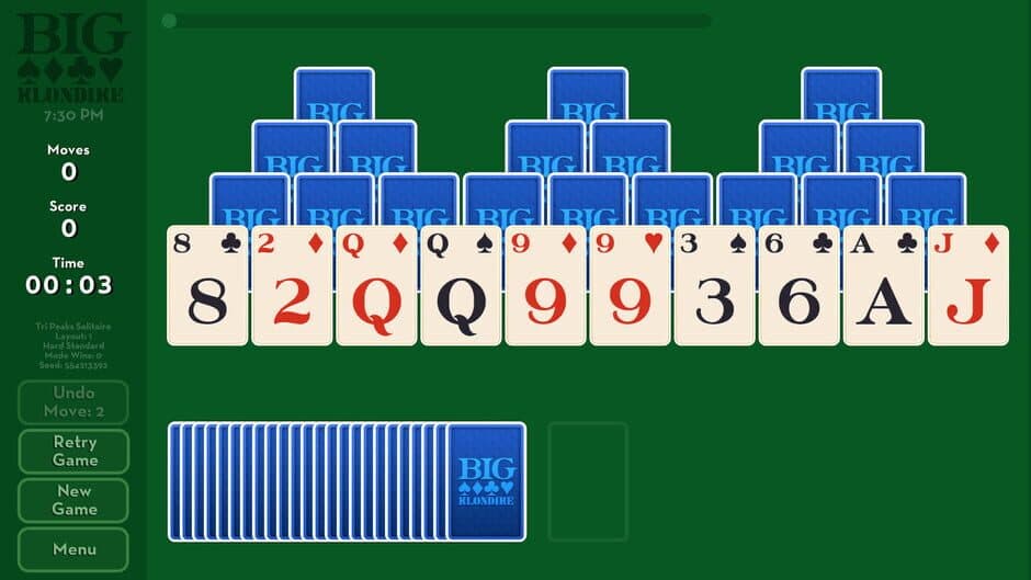 Скриншот 1 из Big Klondike: Tri Peaks Solitaire