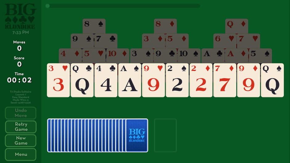 Скриншот 3 из Big Klondike: Tri Peaks Solitaire