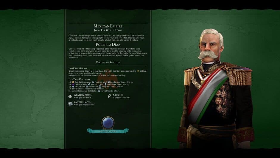 Скриншот 1 из Sid Meier's Civilization VI: Porfirio Diaz Pack