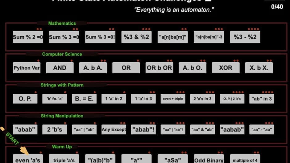 Скриншот 1 из Finite State Automaton Challenges 2