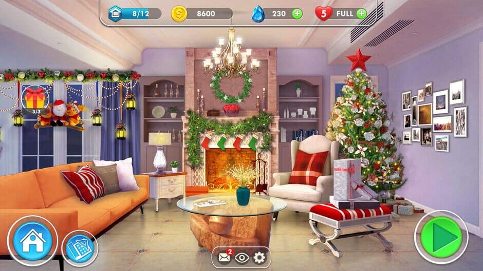 Скриншот 2 из Home Designer Makeover Blast - Ryan's Christmas Living Room
