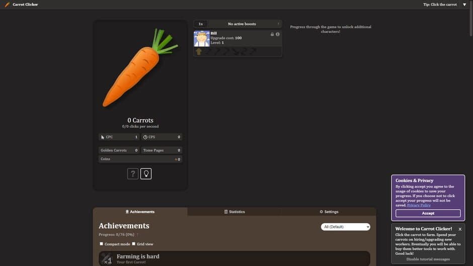 Скриншот 1 из Carrot Clicker