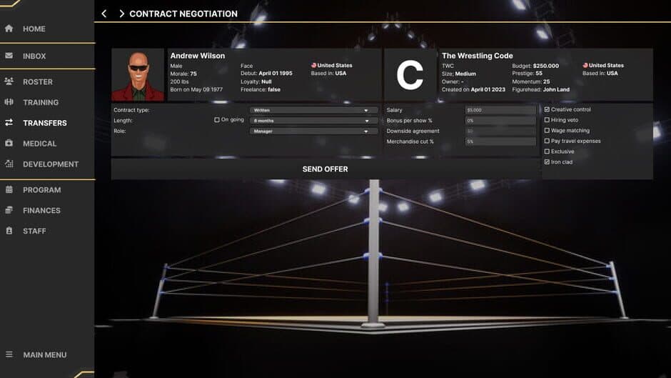 Скриншот 3 из Wrestling Manager 2024