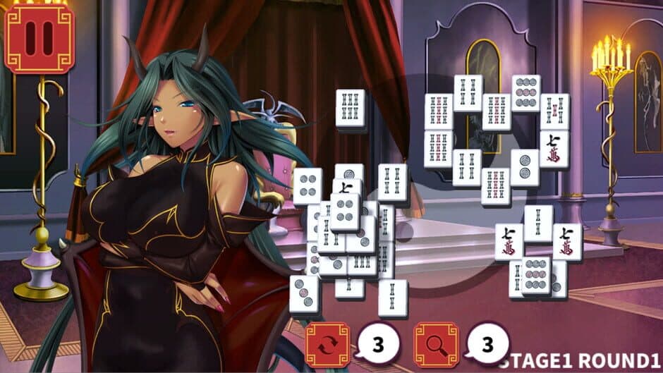 Скриншот 3 из Mahjong Strip Solitaire: Harem Guild