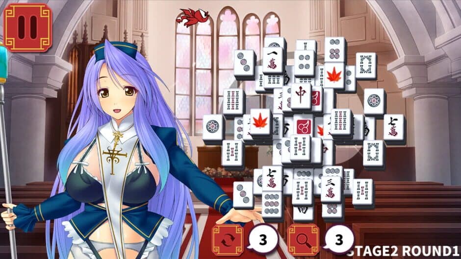 Скриншот 4 из Mahjong Strip Solitaire: Harem Guild