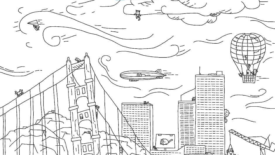 Скриншот 4 из Looking For Cats In a Badly Drawn City