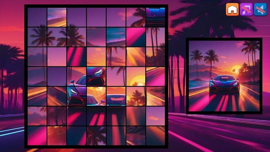 Скриншот 1 из OG Puzzlers: Synthwave Cars