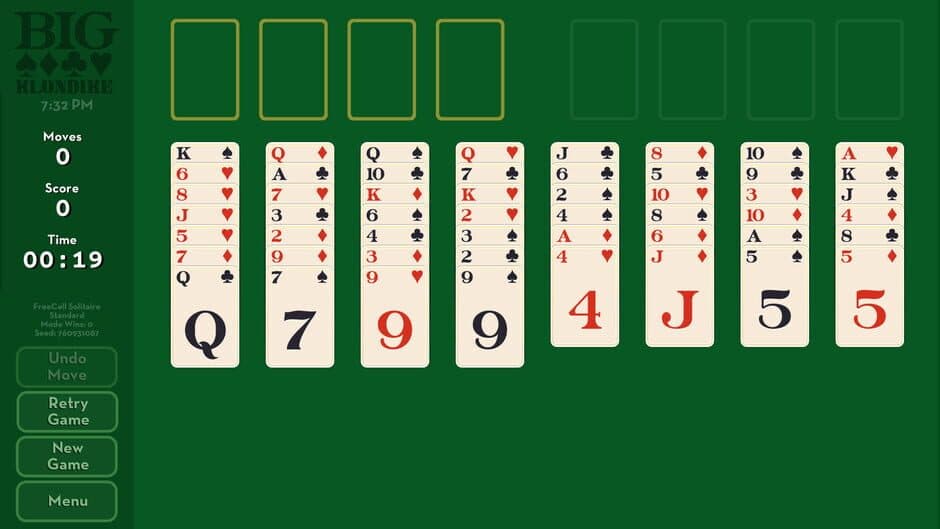Скриншот 1 из Big Klondike: FreeCell Solitaire