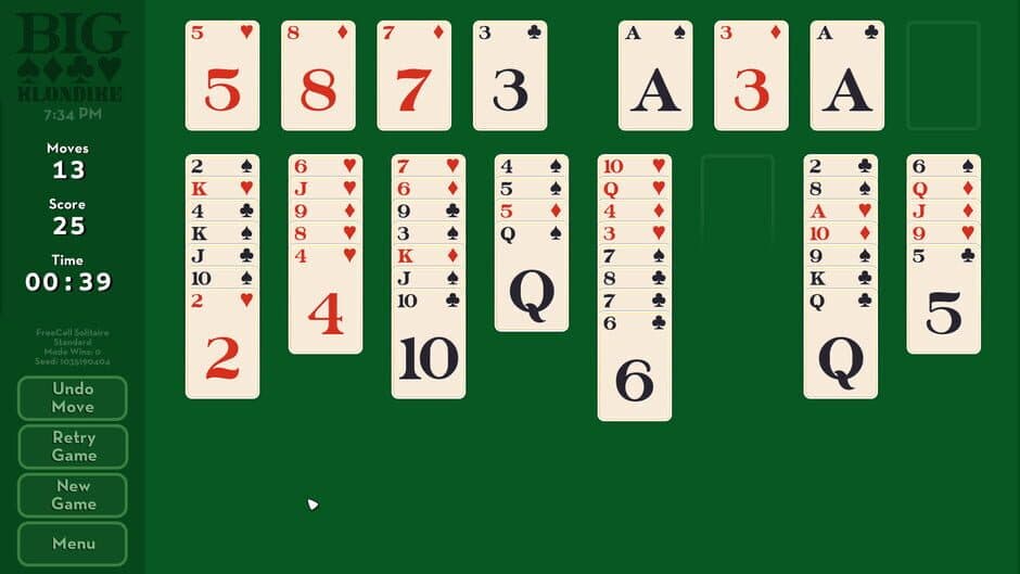 Скриншот 2 из Big Klondike: FreeCell Solitaire