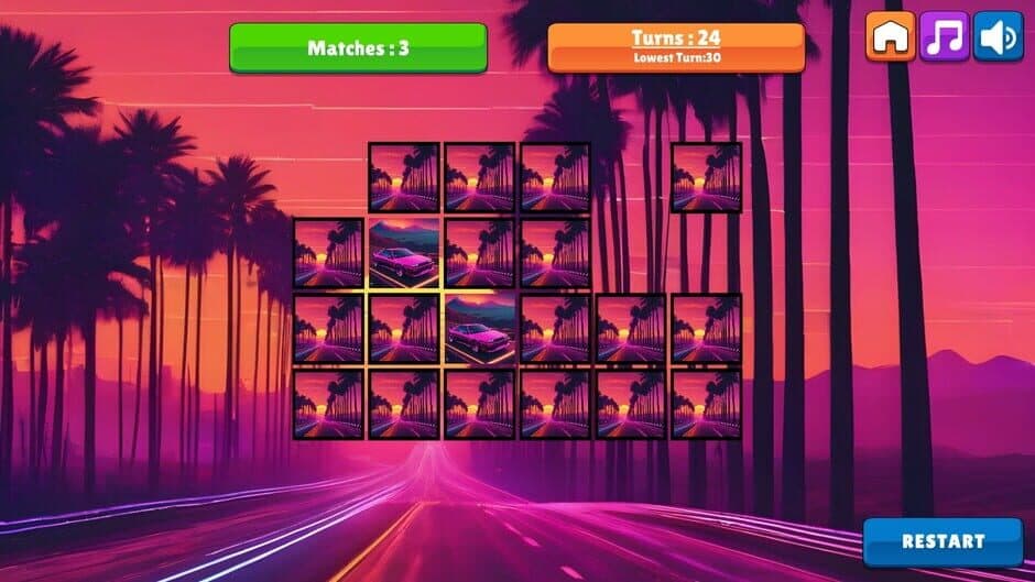 Скриншот 3 из OG Memory: Synthwave Cars