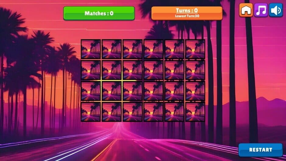 Скриншот 4 из OG Memory: Synthwave Cars