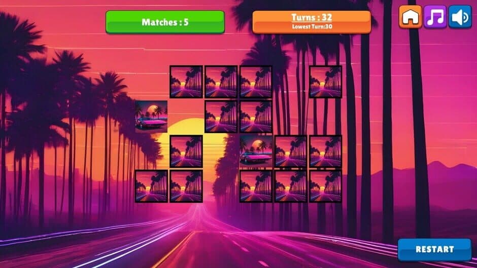 Скриншот 6 из OG Memory: Synthwave Cars