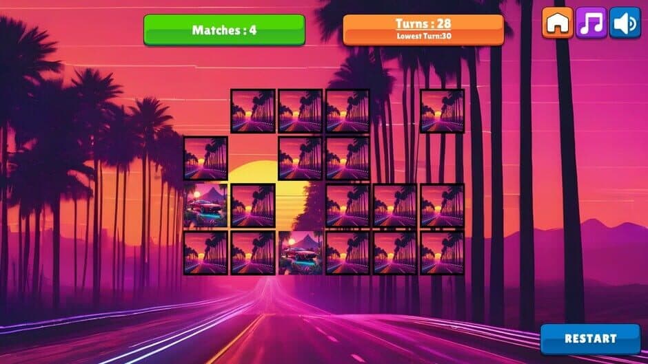 Скриншот 1 из OG Memory: Synthwave Cars