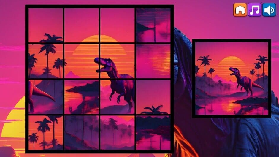 Скриншот 3 из OG Puzzlers: Synthwave Dinosaurs