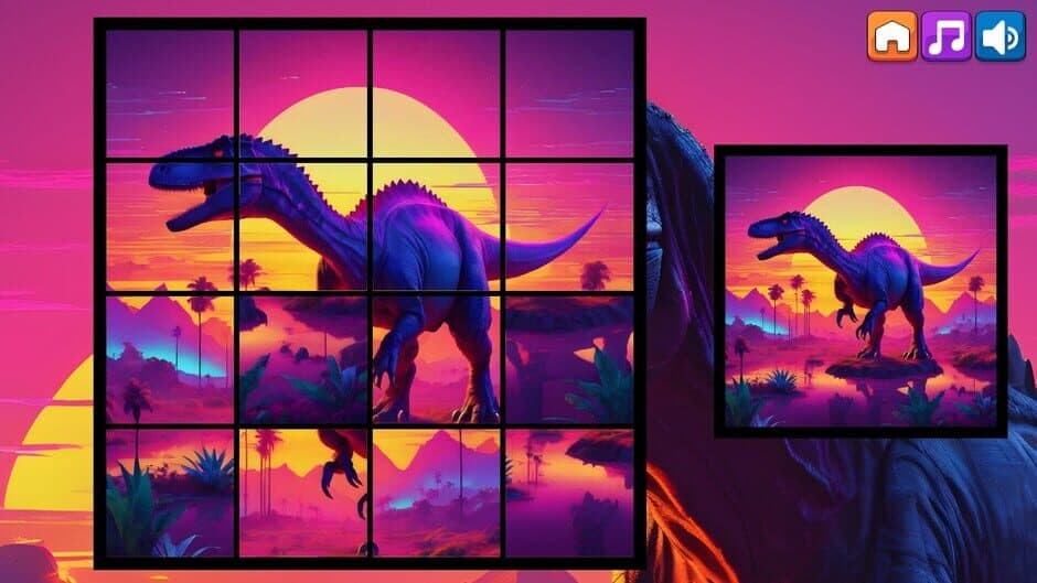 Скриншот 5 из OG Puzzlers: Synthwave Dinosaurs