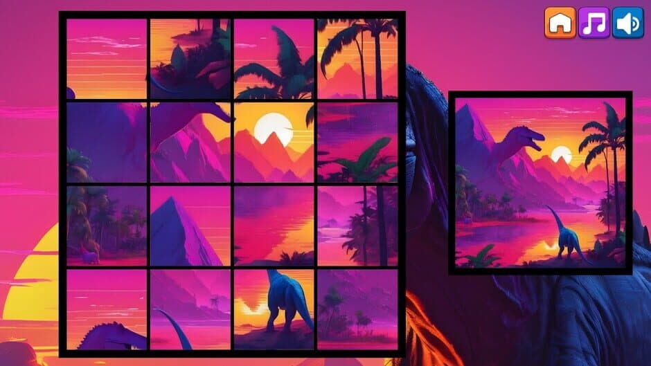 Скриншот 6 из OG Puzzlers: Synthwave Dinosaurs