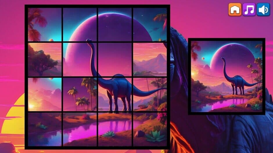 Скриншот 8 из OG Puzzlers: Synthwave Dinosaurs