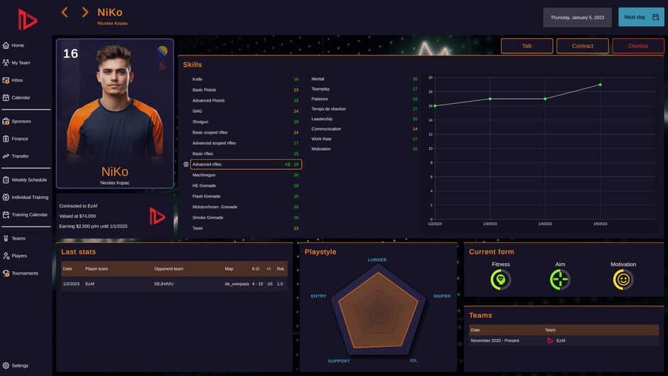 Скриншот 1 из FPS Pro Team Manager