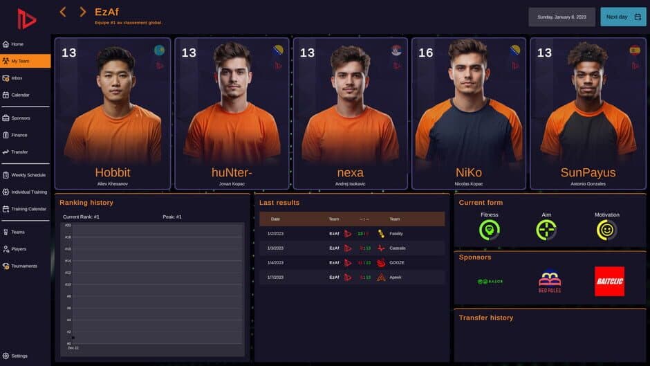 Скриншот 2 из FPS Pro Team Manager