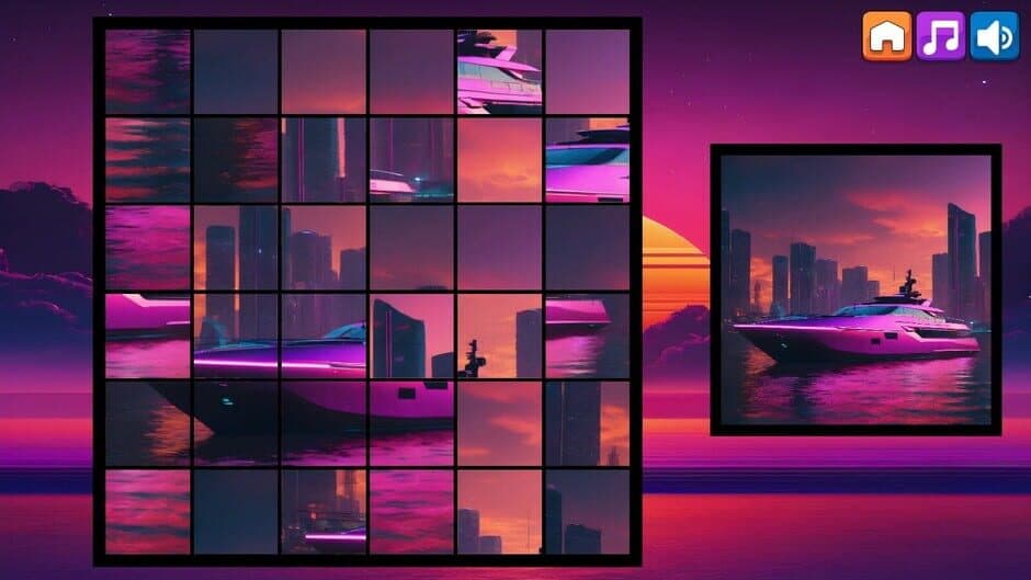 Скриншот 1 из OG Puzzlers: Synthwave Boats
