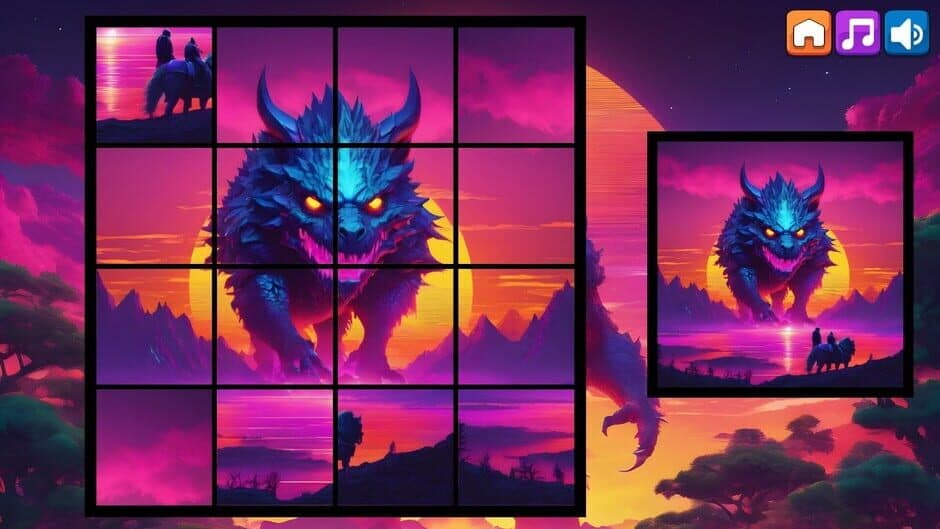 Скриншот 1 из OG Puzzlers: Synthwave Monsters