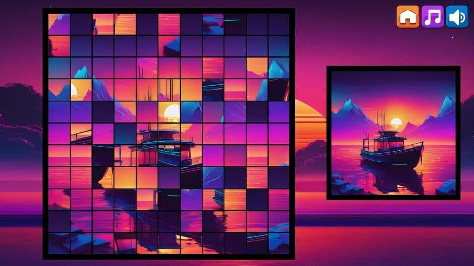 Скриншот 2 из OG Puzzlers: Synthwave Boats