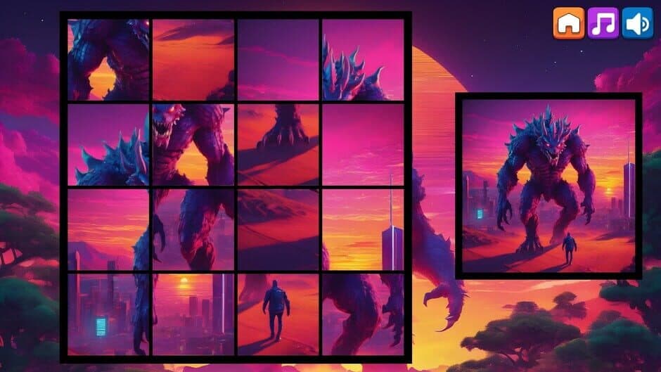 Скриншот 2 из OG Puzzlers: Synthwave Monsters