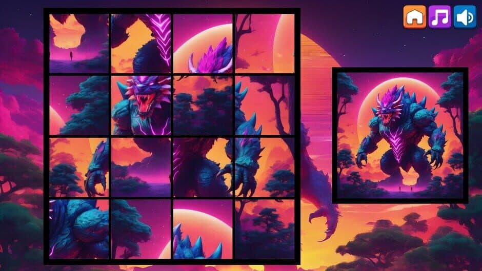 Скриншот 3 из OG Puzzlers: Synthwave Monsters