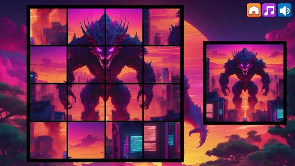 Скриншот 4 из OG Puzzlers: Synthwave Monsters