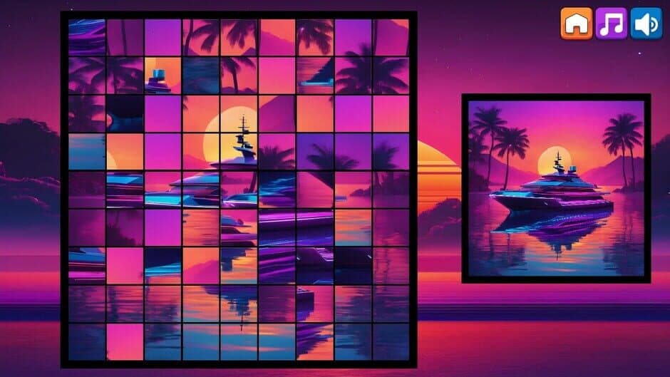 Скриншот 4 из OG Puzzlers: Synthwave Boats